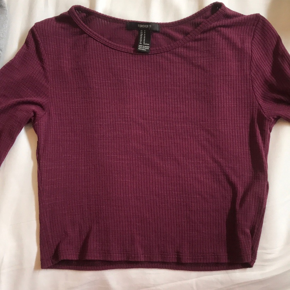 forever 21 cropped long sleeve